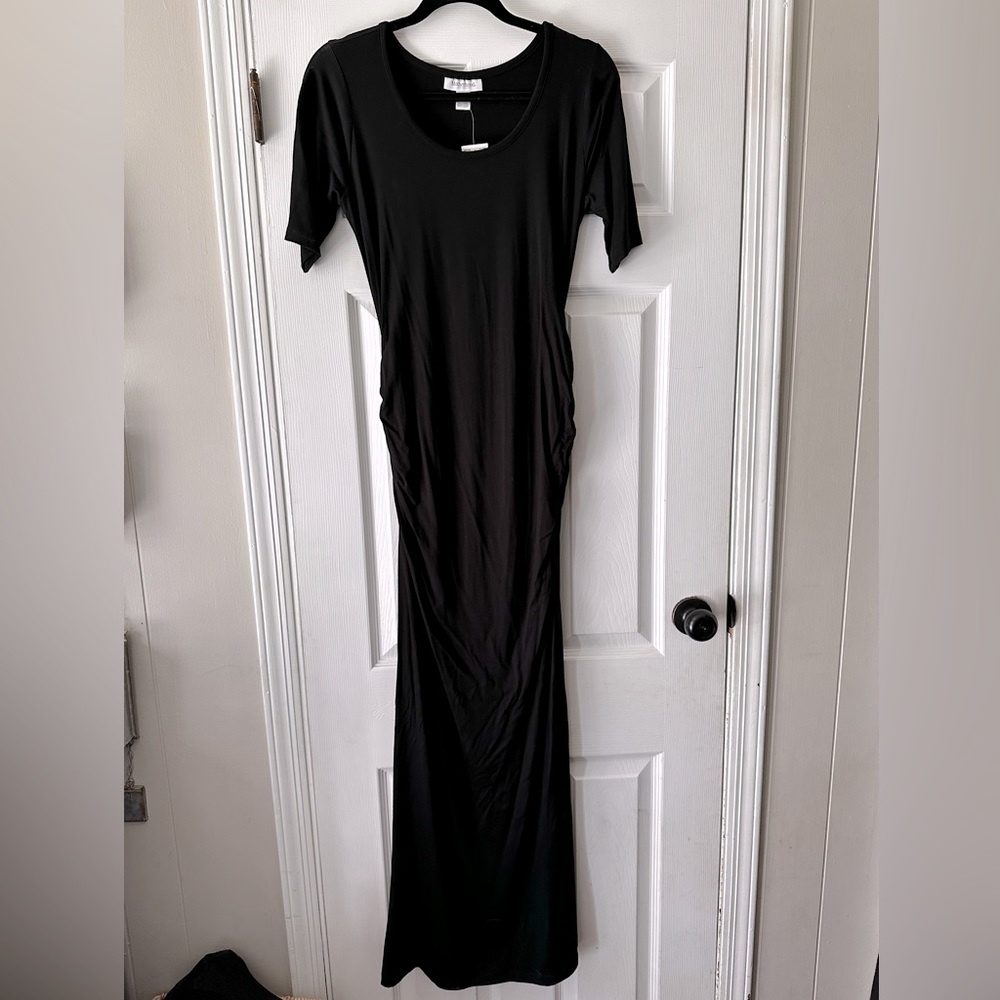 Motherhood maternity black maxi dress
